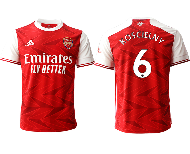 Men 2020-2021 club Arsenal home aaa version #6 red Soccer Jerseys->arsenal jersey->Soccer Club Jersey